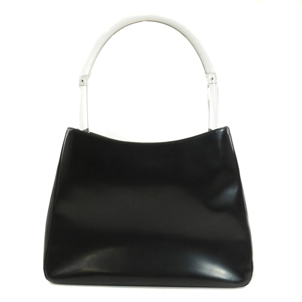 Prada Shoulder Hobo Clear Bag Leather